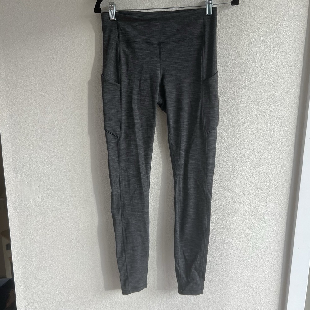 Lululemon‎ Speed Up Tights 28" Heathered Black Womens 6 Exercise Athleisure Yoga